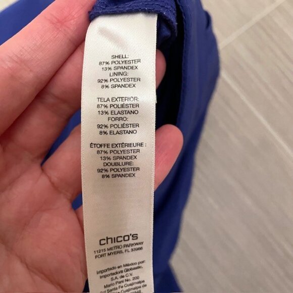 Chico’s Zenergy Golf Skort Size Large Cobalt Blue Sporty Tennis Activewear - Picture 10 of 14